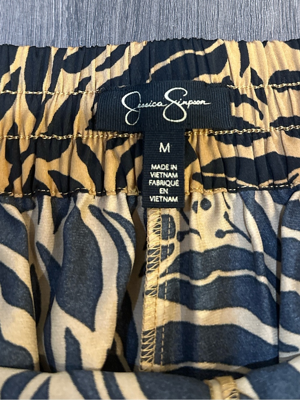 Abstract Print Wide Leg Palazzo Pants High Rise Pull-On Medium - Picture 6 of 10